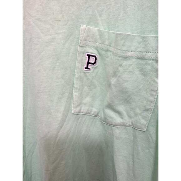 Victorias Secret Pink Mint Green Long-Sleeve Shirt With Pocket L - Picture 5 of 12